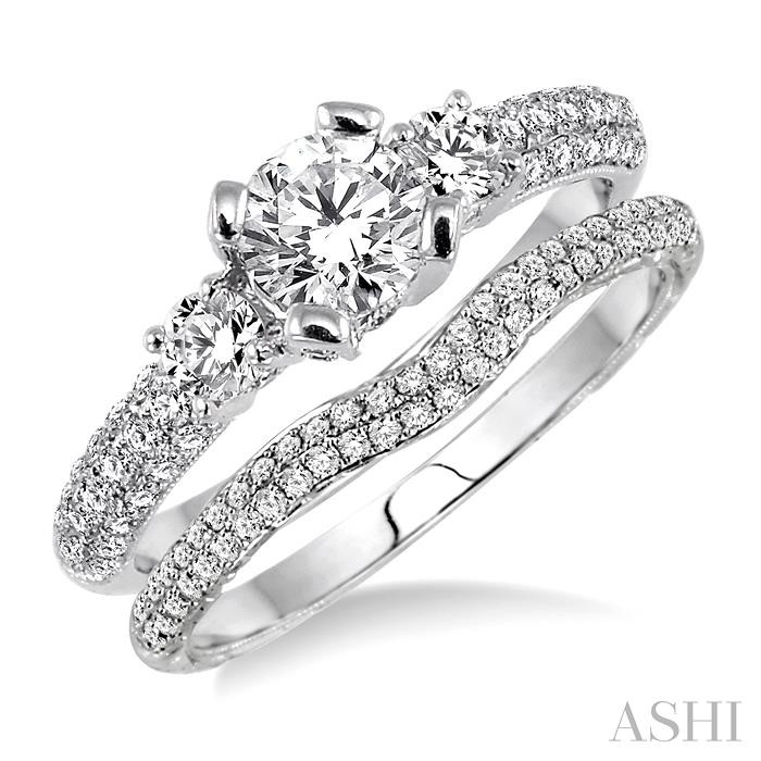 PAST PRESENT & FUTURE DIAMOND WEDDING SET