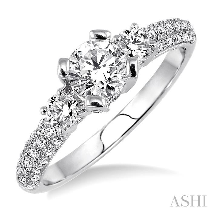 PAST PRESENT & FUTURE SEMI-MOUNT DIAMOND ENGAGEMENT RING