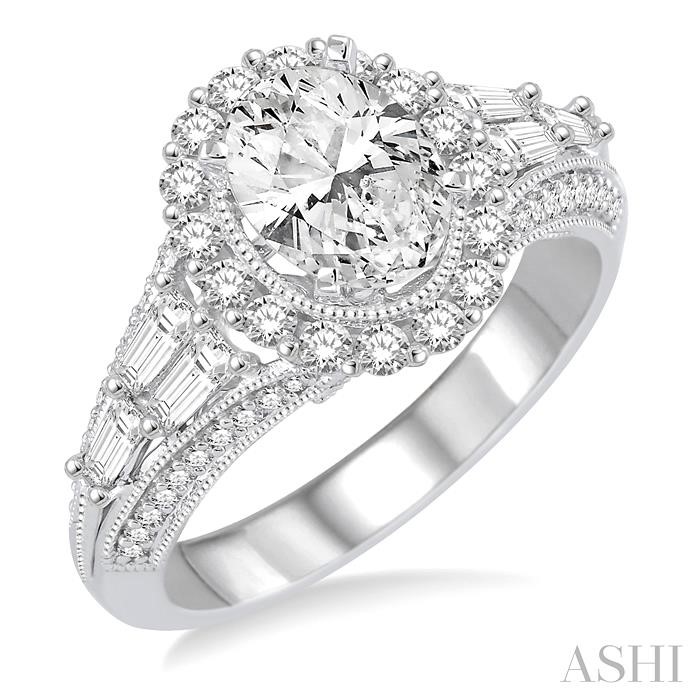 OVAL SHAPE SEMI-MOUNT DIAMOND ENGAGEMENT RING