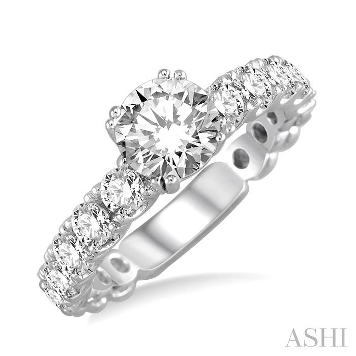 ROUND SHAPE SEMI-MOUNT DIAMOND ENGAGEMENT RING