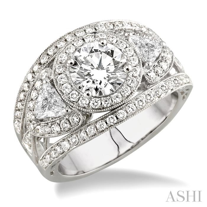 SEMI-MOUNT DIAMOND ENGAGEMENT RING