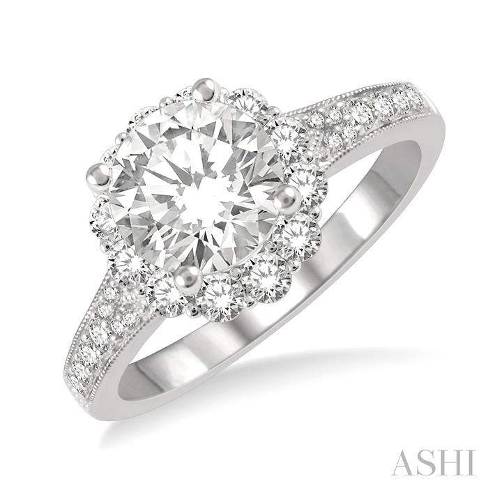 SEMI-MOUNT DIAMOND ENGAGEMENT RING