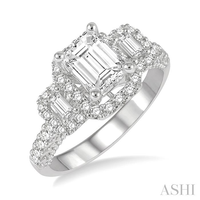 SEMI-MOUNT HALO DIAMOND ENGAGEMENT RING