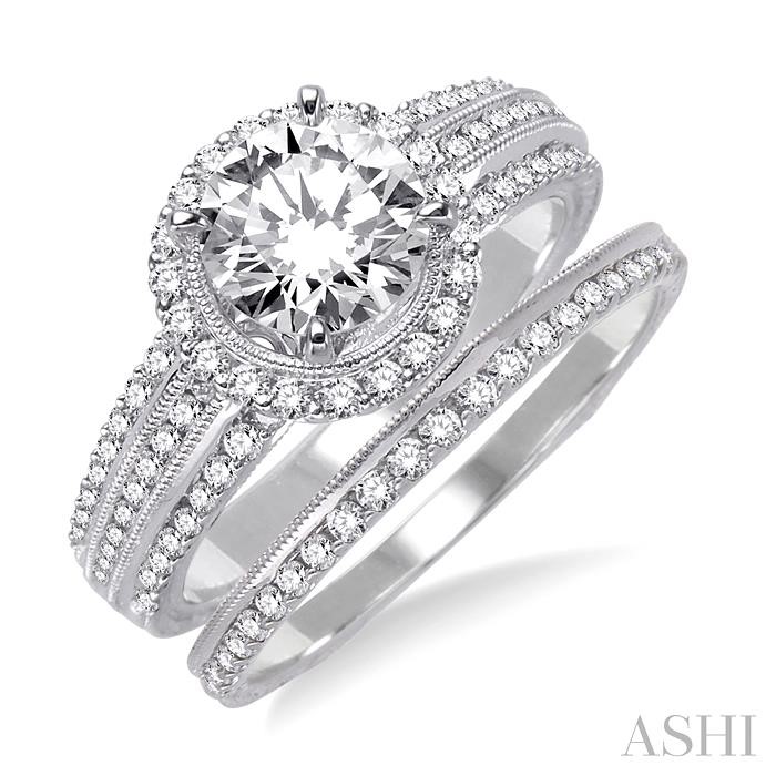 HALO DIAMOND WEDDING SET