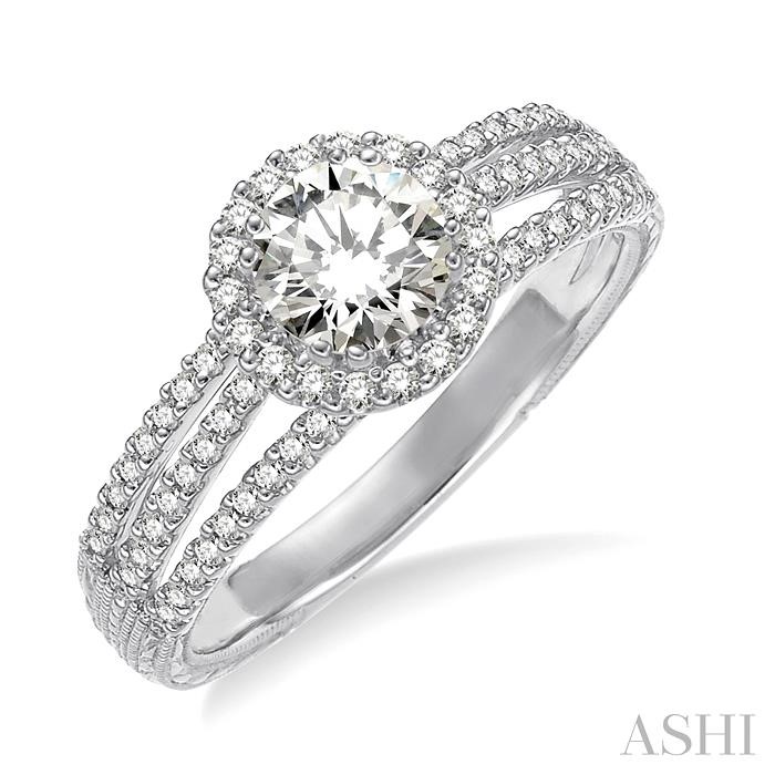 SEMI-MOUNT DIAMOND ENGAGEMENT RING