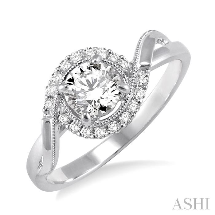SEMI-MOUNT DIAMOND ENGAGEMENT RING