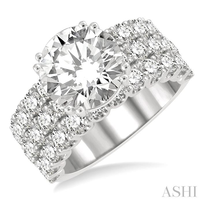 ROUND SHAPE SEMI-MOUNT DIAMOND ENGAGEMENT RING