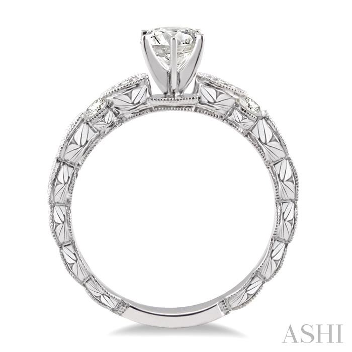Round Shape Semi-Mount Diamond Engagement Ring-3