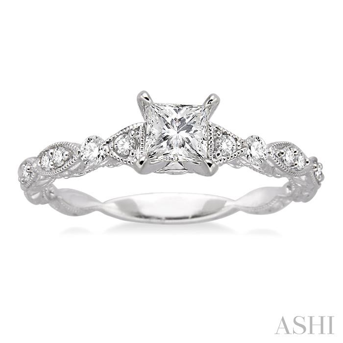 Princess Shape Diamond Engagement Ring-2