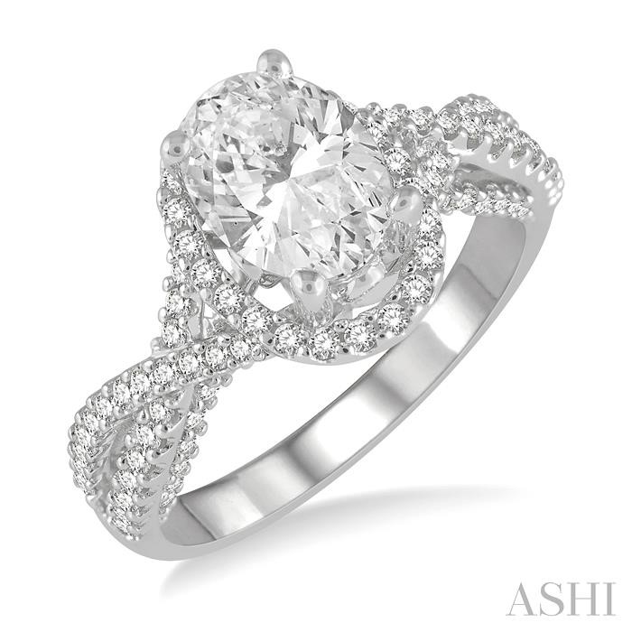 OVAL SHAPE SEMI-MOUNT DIAMOND ENGAGEMENT RING