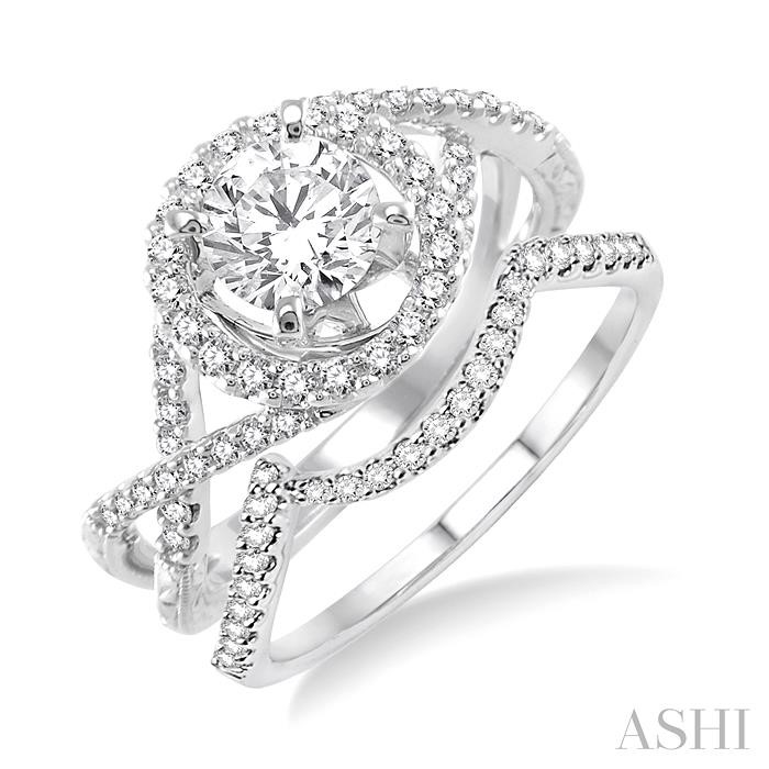 HALO DIAMOND WEDDING SET