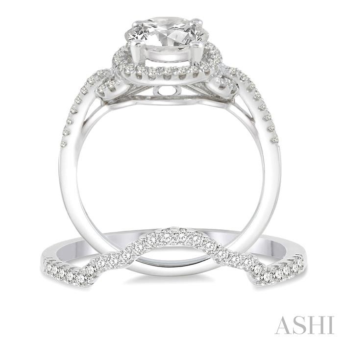 Round Shape Halo Diamond Wedding Set-3