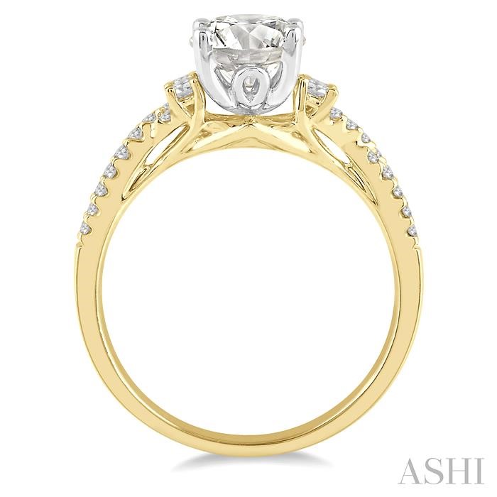 Round Shape Semi-Mount Diamond Engagement Ring-3