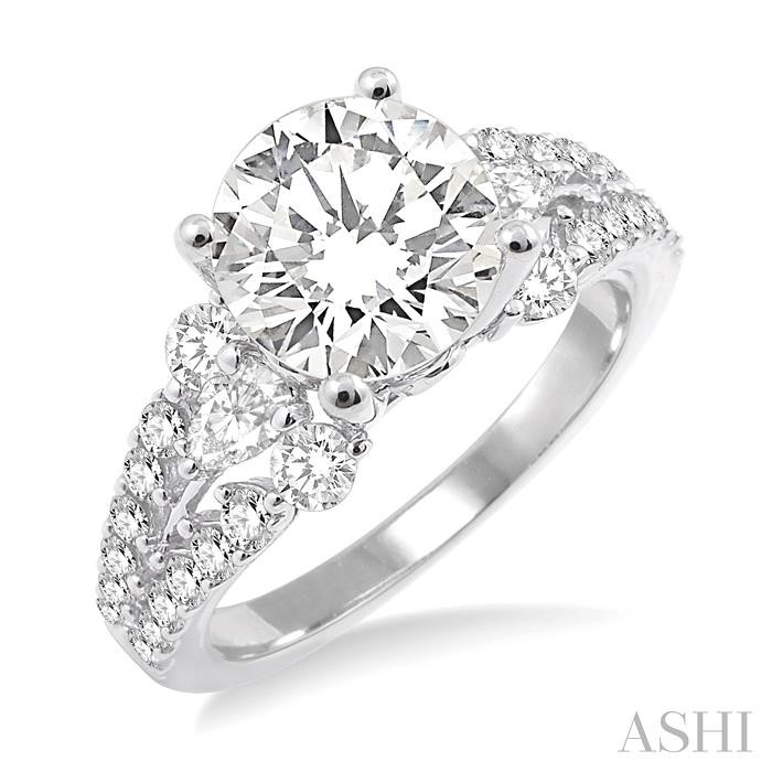 ROUND SHAPE SEMI-MOUNT DIAMOND ENGAGEMENT RING