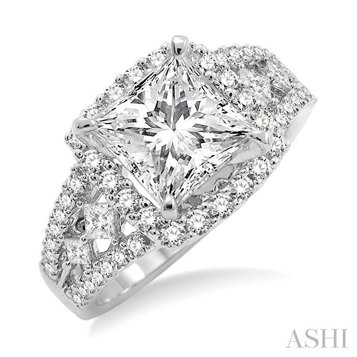 SEMI-MOUNT HALO DIAMOND ENGAGEMENT RING