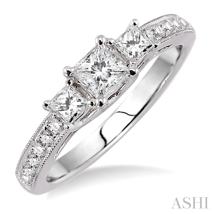PAST PRESENT & FUTURE SEMI-MOUNT DIAMOND ENGAGEMENT RING