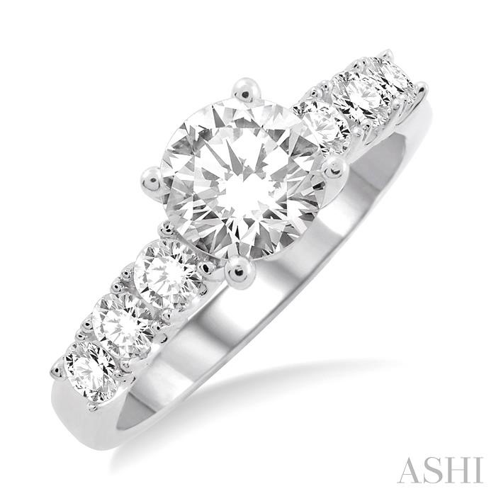 ROUND SHAPE SEMI-MOUNT DIAMOND ENGAGEMENT RING