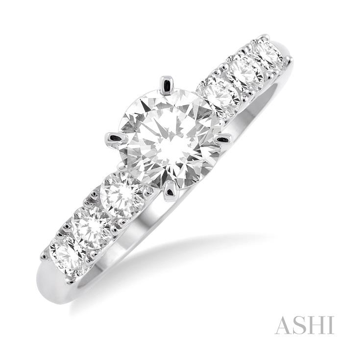 ROUND SHAPE SEMI-MOUNT DIAMOND ENGAGEMENT RING