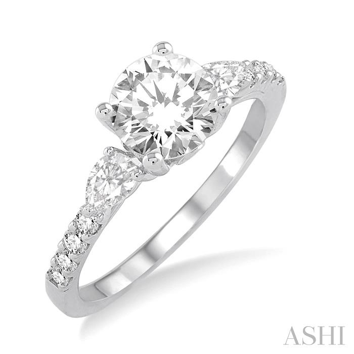 ROUND SHAPE SEMI-MOUNT DIAMOND ENGAGEMENT RING