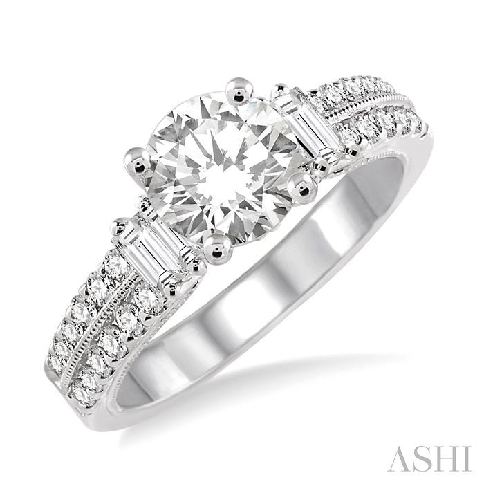 SEMI-MOUNT DIAMOND ENGAGEMENT RING