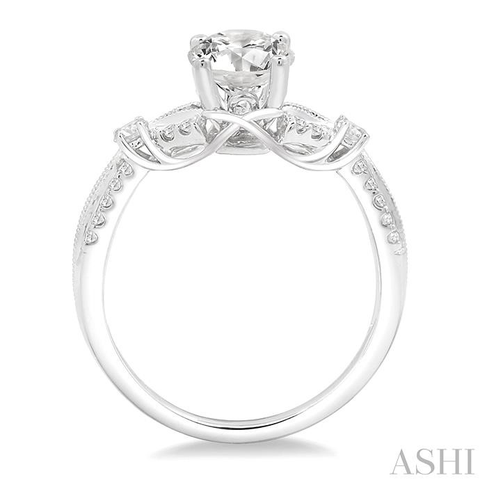 Round Shape Semi-Mount Diamond Engagement Ring-3