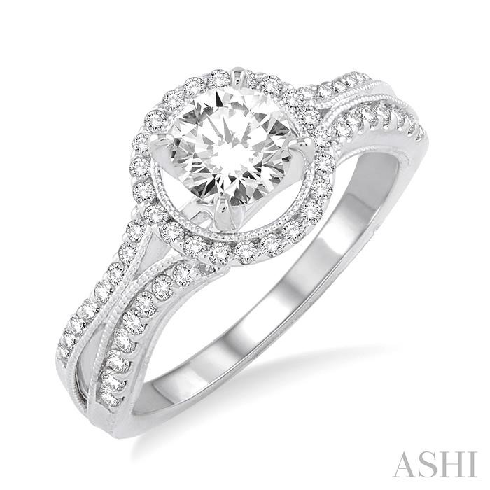 SEMI-MOUNT DIAMOND ENGAGEMENT RING