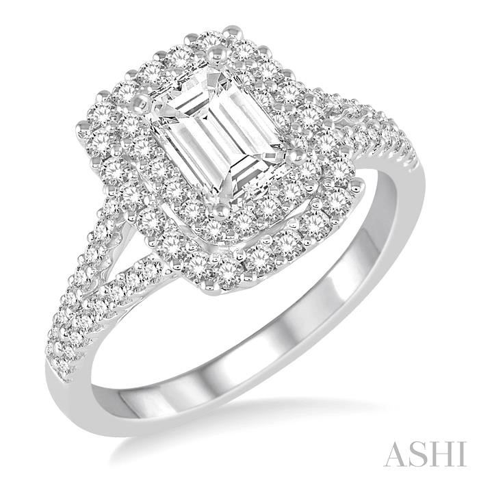 SEMI-MOUNT HALO DIAMOND ENGAGEMENT RING