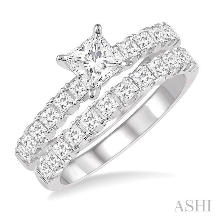 PRINCESS SHAPE ENDLESS EMBRACE DIAMOND WEDDING SET