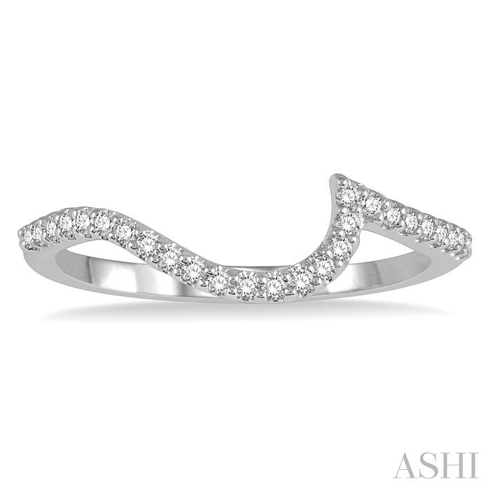 Curved Diamond Wedding Band-2