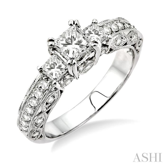 PAST PRESENT & FUTURE SEMI-MOUNT DIAMOND ENGAGEMENT RING