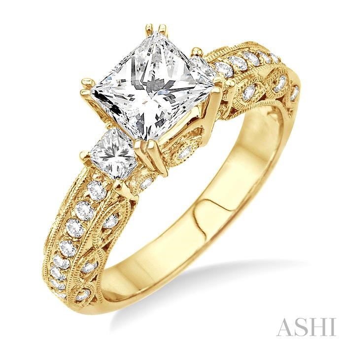 PAST PRESENT & FUTURE SEMI-MOUNT DIAMOND ENGAGEMENT RING