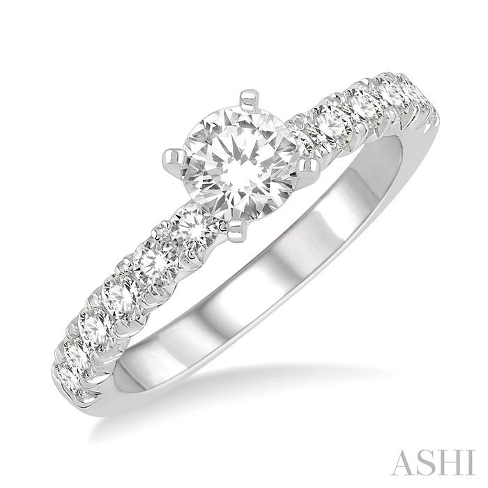 ROUND SHAPE ENDLESS EMBRACE SEMI-MOUNT DIAMOND ENGAGEMENT RING