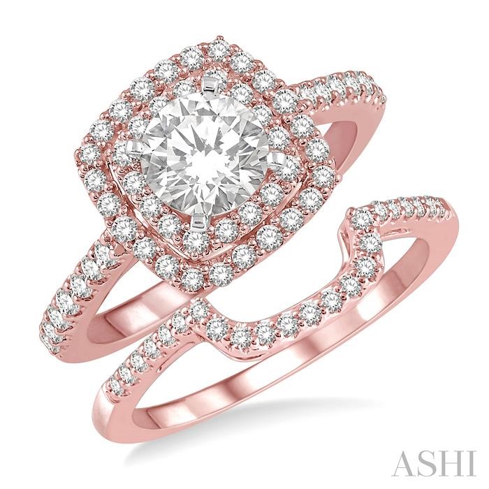 HALO DIAMOND WEDDING SET