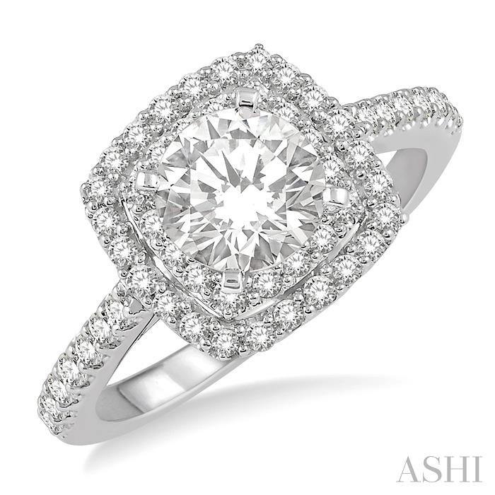 ROUND SHAPE HALO DIAMOND ENGAGEMENT RING