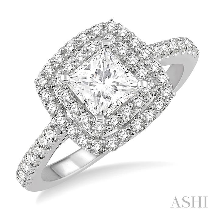 SEMI-MOUNT HALO DIAMOND ENGAGEMENT RING