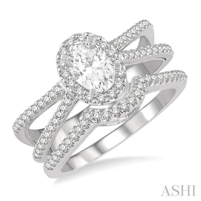 OVAL SHAPE DIAMOND WEDDING SET