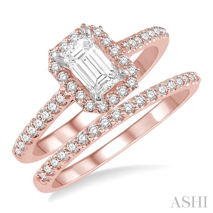 HALO DIAMOND WEDDING SET