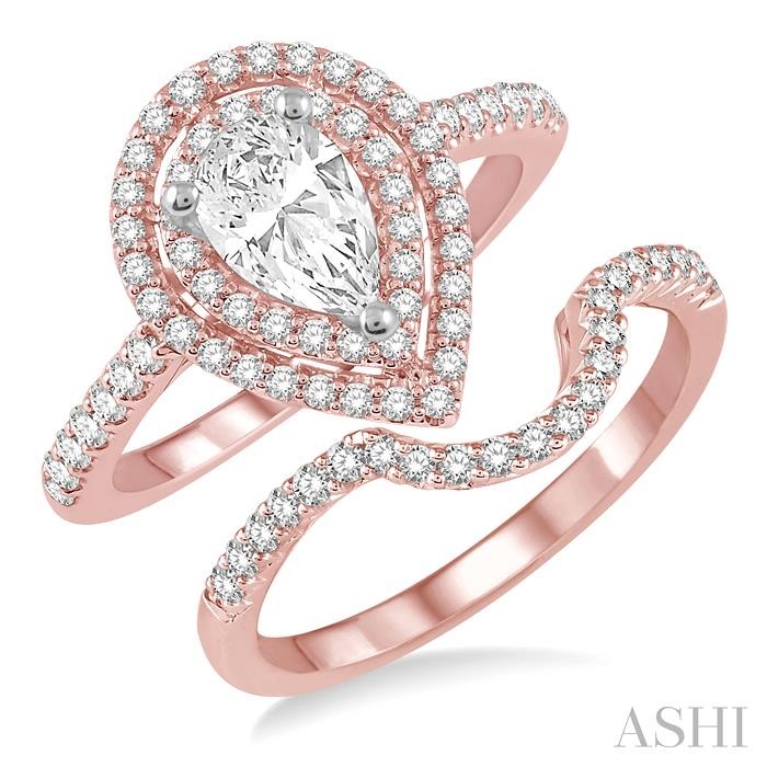PEAR SHAPE DIAMOND WEDDING SET