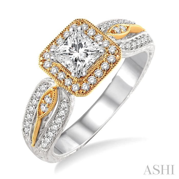 SEMI-MOUNT DIAMOND ENGAGEMENT RING