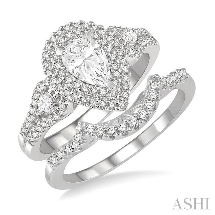 PEAR SHAPE DIAMOND WEDDING SET