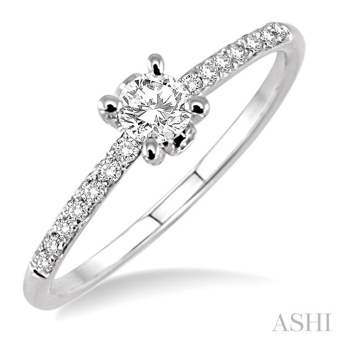 ROUND SHAPE SEMI-MOUNT DIAMOND ENGAGEMENT RING