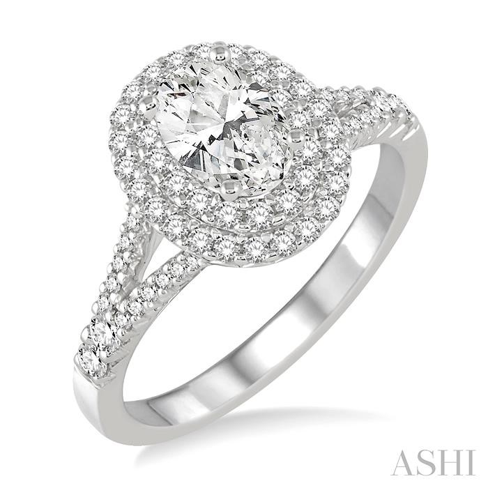 OVAL SHAPE SEMI-MOUNT DIAMOND ENGAGEMENT RING