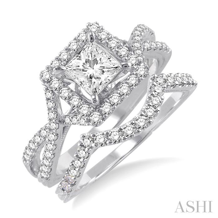 HALO DIAMOND WEDDING SET
