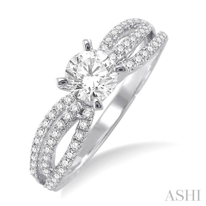 SEMI-MOUNT DIAMOND ENGAGEMENT RING