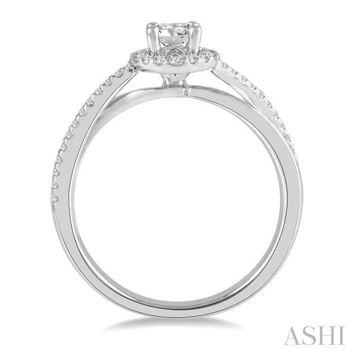 Round Shape Halo Diamond Engagement Ring-3