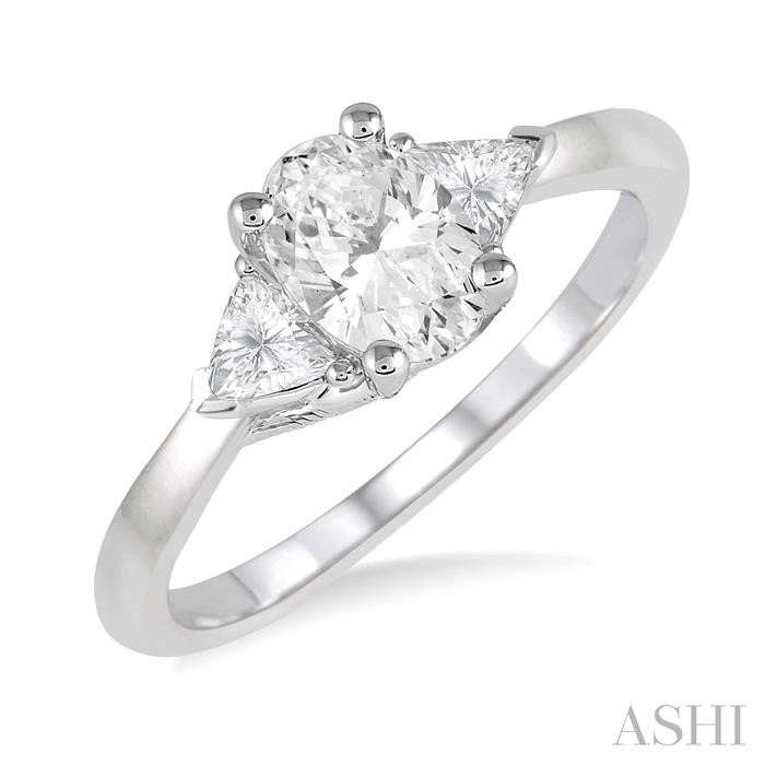 OVAL SHAPE SEMI-MOUNT DIAMOND ENGAGEMENT RING