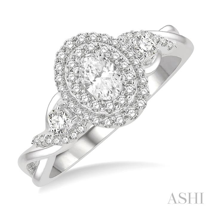 OVAL SHAPE SEMI-MOUNT DIAMOND ENGAGEMENT RING