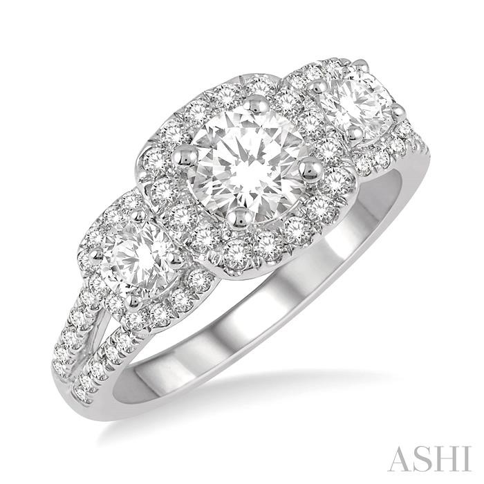 PAST PRESENT & FUTURE SEMI-MOUNT DIAMOND ENGAGEMENT RING