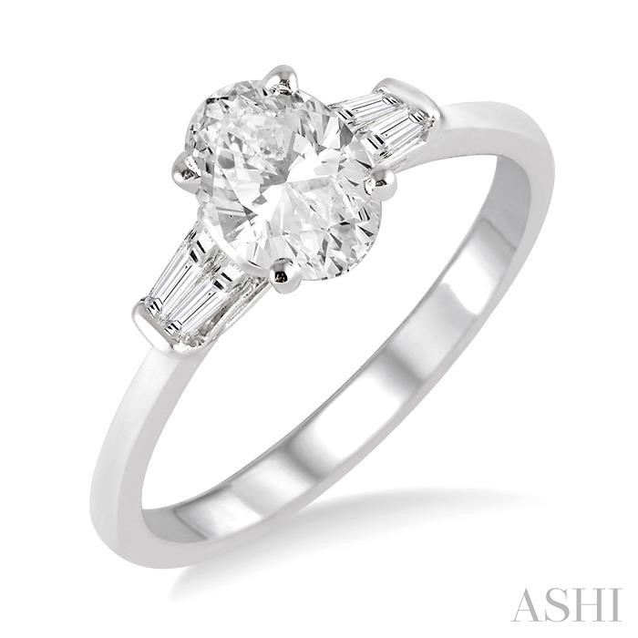 OVAL SHAPE SEMI-MOUNT DIAMOND ENGAGEMENT RING