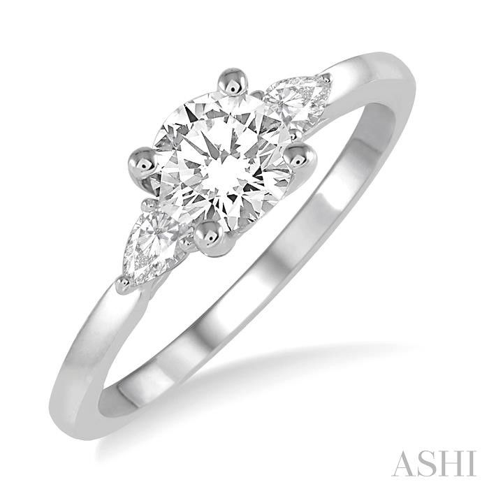 ROUND SHAPE SEMI-MOUNT DIAMOND ENGAGEMENT RING